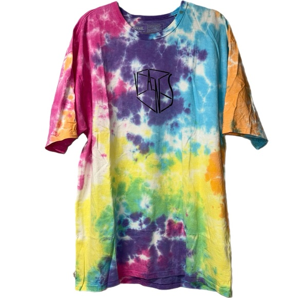 Vans - Tie-Dye T-Shirt - Geometric “VANS” Logo - Multicolor Swirl - Size XL - Picture 5 of 5